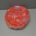 2 x Treasure Cove Christmas Snowflake Oval Paper Plates Large Disposable Red Christmas Plates Winter Snowflake Platters Tableware Decor for Xmas Holiday New Year Party Supplies 24Pcs 10" x 12"
