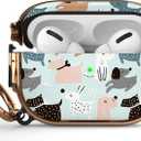 Maxjoy for AirPods Pro 2nd/1st Generation Case with Lock, Cute AirPods Pro 2 Case Lock Protective Hard AirPod Pro Cover for Women Men with Keychain for Airpod Pro (2023/2022/2019), Dog