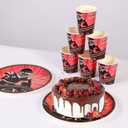 175 Piece Rugby Themed Disposable Plate and Napkin Set, Rugby Party Supplies Tableware Set, Sports Birthday Decorations, Children's Party Supplies (25 Guests)