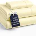 Casa Platino Twin Size Bed Set Pre-Washed, Ultra Soft & Breathable Sheets Twin, 3 Piece Set, Brushed Microfiber Bedding, Deep Pocket, Fits up to 15 inch Mattress Twin, Vanilla