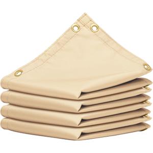 ShadeMart 6' x 12' Beige 90% Shade Cloth, Waterproof Custom Size Shade Tarp for Dog Kennel Cover, Fence Privacy Screen, Chicken Coop & Pet Playpen, Upgrade Grommets, Durable Mesh Fabric Tarp