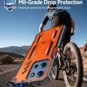 FNTCASE for Moto-G 2026/2025 Case: for Motorola Moto G Play 2026 5G Military Grade Drop Proof Protection Cover with Kickstand | Matte Textured Rugged Shockproof TPU | Protective Phone Case Orange