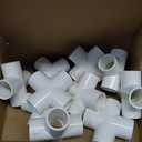 10Pack 4-Way 1" PVC Fitting, LESSO PVC Pipe Cross 1 inch Connector Furniture Grade Fittings for DIY Shelf Building Garden Greenhouse Connection Tent, SCH40
