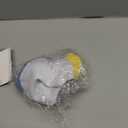 FuWeave Spring Porch Goose Outfit for 17" Blue Overalls Lawn Goose Costume Clothes for Outdoor Patio Yard Lawn Art Decoration, White/Blue