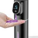 Automatic Soap Dispenser,Kitchen Bathroom,Modern Smart Home,USB Type-C Rechargeable,Long Battery Life,Hands-Free Touchless,5-Level Adjustable,320ML 10.8OZ,IPX6-Waterproof(Gel-Black)
