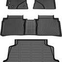 All Weather Car Floor Mats & Cargo Liner for Corolla 2014-2019 (Sedan Only) Custom Fit Full Set Accessories - Black