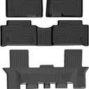 T TGBROS Floor Mats Custom Fit for 2021 2022 2023 2024 2025 Kia Sorento (Only Fits Bench Model &7 Seats) Accessories All Weather Protection TPE 1st + 2nd + 3rd Rows Floor Liners Set Non-Slip Black