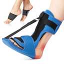 Plantar Fasciitis Night Splint: Adjustable Brace with Arch Support | Dorsal Night Splint for Women Men | Dual Effective Relief Achilles Tendonitis Foot Drop Heel Pain Black-Blue