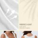 Flafens Crop Tops for Women Summer Tank Tops - Cute Ribbed U Neck Graphic Sleeveless T Shirts Yoga Gym Short Tanktops (White, S)