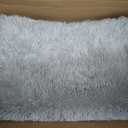 OLANLY 2x5 Machine Washable Runner Rugs for Hallway, Soft Fluffy Shaggy Bedside Rugs for Bedroom, Living Room, Indoor Floor Carpet for Kids Girls Boys, Nursery Rooms, Home Decor Aesthetic, Light Grey