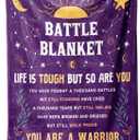 SteadStyle Get Well Gifts Blanket for Her Him, Cancer Care Gifts for Women Men, Cancer Fighter Inspirational Quote Chemo Patient Gift - Meaningful Caring Message 50''x 60''