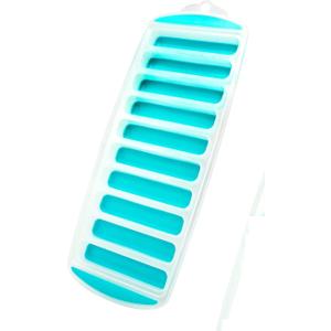 Jacent Silicone and Plastic Water Bottle Ice Cube Stick Tray, FF 4 Softee Bath Single Mat Blush