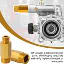 308862003 Pressure Washer Pump Outlet Tube, Compatible with Homelite HL252300/UT80953 & Ryobi RY80940B/RY80533/RY80930 Gas Pressure Washers - 2 pack