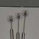 3 Pack Stainless Steel Egg Whisk, Hand Push Rotary Whisk Blender, Versatile Easy Whisk, Hand Push Mixer Stirrer for Beating Eggs, Frothing Milk, Blending, Mixing, Whipping Smoothies & Shakes