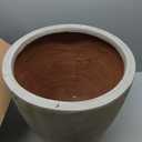 Clay Gray Vase for Plants,L size.