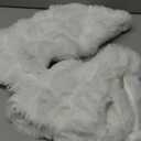 LIFEREVO 2 Pack Fluffy Faux Rabbit Fur Throw Pillow Covers, Luxury Plush Shaggy 18x18 Bubble Waffle Cushion Covers Zipper Closure, Decorative Furry Fuzzy Pillow Shams for Bedroom Living Room, White