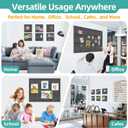 Large Cork Board for Walls - 12 Pack Black Felt Wall Tiles with Safe Removable Adhesive Tabs for Office Pin Board, Tack Board, 47"x35", Includes Push Pins & Sticky Tabs (Gray)