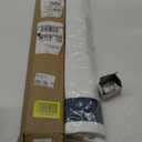 Frontera 100% Blackout Roman Shade, 27"x64", White/Denim 27x64 Denim