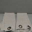 YoungsTex Linen Cafe Curtains 36 Inch Length 2 Panels, Short Half Window Drapes Light Filtering with Bronze Grommet Privacy for Bathroom Kitchen Window Decorative, 34 x 36 Inch