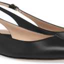 FOWT Simple Closed Pointed Toe Slingback Buckle Strap Womens Flats Comfort Casual Daily Mules Shoes Ladies Slip on Sandals for Dressy Driving Commuting Travel, US Size 4-16 M (7, Black)