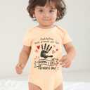 BesserBay Baby Happy 1st Mother's Day 100% Cotton Onesie Fathers Day Outfit Infant Short Sleeve Bodysuit 0-24 Months