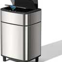 TODAYGO Bathroom Trash Can Automatic Touchless 2.7-Gallon Slim Waste Bin，Stainless Steel & Dog Proof Design for Bedroom, Office,and Living Room