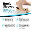 Bunion Corrector Relief Sleeve, 2 Pairs Gel Bunion Corrector for Men & Women,Bunion Corrector Socks,Comfortable & Breathable for Day/Night Support (Black+Skin)