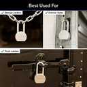 BRINKS Heavy Duty Padlock with Key, 64 mm Commercial Solid Steel with Boron Shackle for Secure Entry, Keyed Padlocks