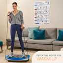 Lifepro Whole Body Vibration Plate Workout Poster - Comprehensive Vibration Plate Exercise Machine Exercise Poster with Training Suggestions & Detailed Instructions in Convenient Workout Chart