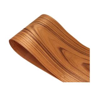 Aibote Natural Patterned Thailand Teak Wood Veneer Sheet(22x255CM) Furniture Restoration Sheets for Showcase Cabinets Table Shelves Kitchen(Flat Cut