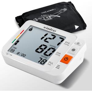 Automatic Upper Arm Blood Pressure Monitor with a Large-Screen Display,Digital Upper Arm Bp Machine for Home Use with Adjustable XL Cuff 8.66-16.54, Users 120 Sets Memory