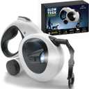 AVANTO Retractable Dog Leash with Flashlight, 16ft Heavy Duty LED Night Safety Leash for Dogs up to 110lbs  360 Tangle-Free, USB Rechargeable Light, Waste Bag Dispenser, One-Hand Brake & Lock