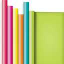 Jillson Roberts 6 Roll-Count All-Occasion Solid Color Gift Wrap Available in 10 Different Assortments, Bold and Bright (Multi)