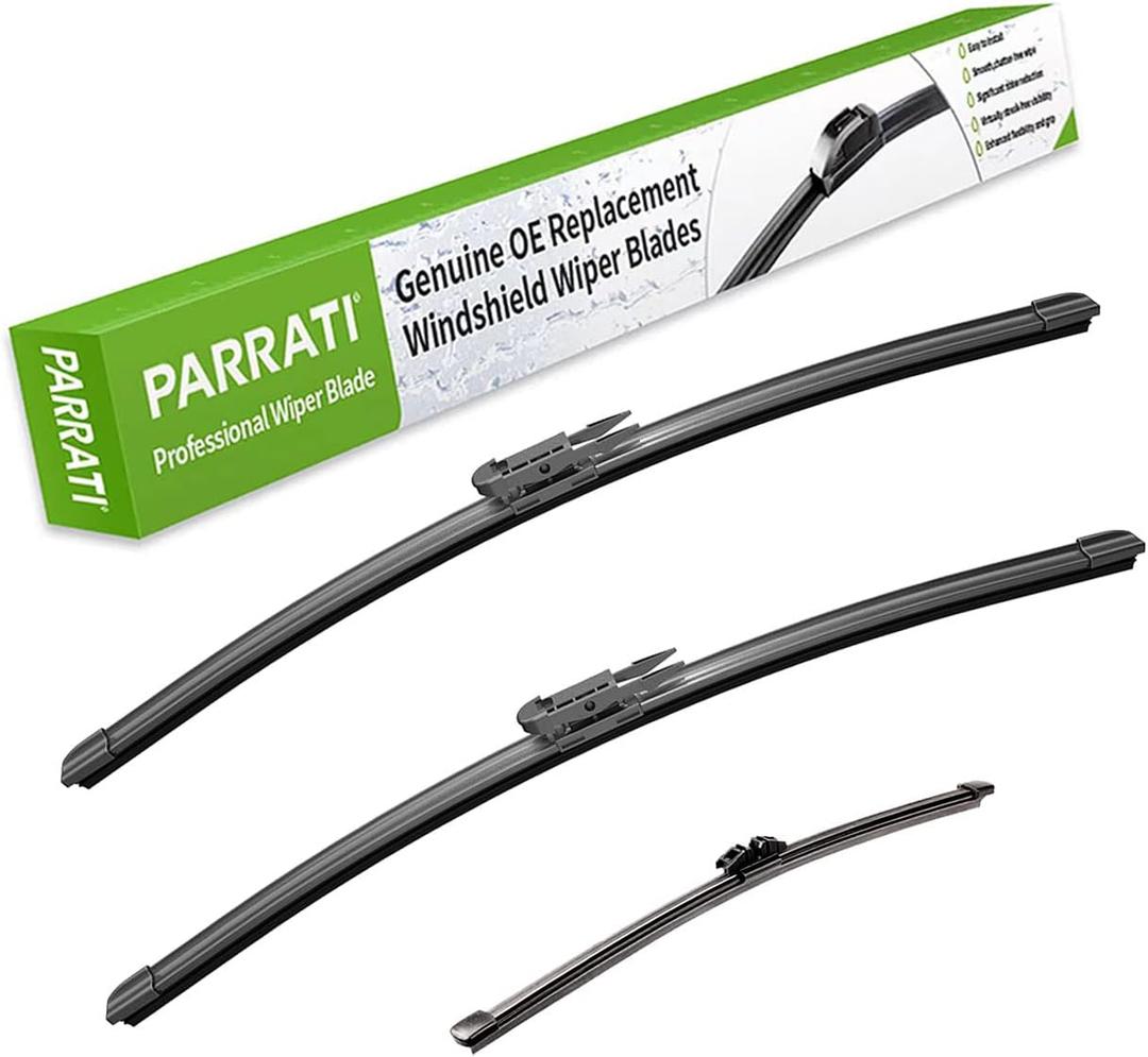 PARRATI Windshield Wipers for Ford Edge 2015-2023,28"+28" Front and 14" Rear,OEM Replacement Wiper Blades,Quiet & Streak-Free(Set of 3)