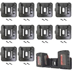 10Packs Battery Holders Fit for Milwaukee 18V Mount Fit for M18 Battery Black