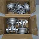 5" Pipe Track Wheel Galvanized, 1 7/8" Round Post, 1 7/8" or 1 5/8" for Chain Link Fence Gate Frame, Chain Link Rolling Gate Track Sliding Gate Rollers,Double U - Pack of 4