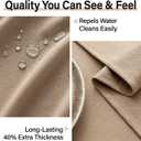 MIULEE Brown Linen Polyester Tablecloth 60x104 Inch Rectangle Table Cloth Waterproof,Stain Resistant for Dining Party Wedding
