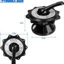 Zhenx SPX0715BA3 Key Cover and Handle Assembly with O-Ring Compatible with Hayward Vari-flo 2-inch Multiport Valves, Replace SP0715 SP0716 S220T2 S270T, Not Included Gasket