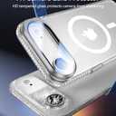 VOFATA [Upgraded Full Camera Protection] for iPhone Air Case with Camera Cover Stand [Fit for MagSafe][10FT Mil-Grade Protection] Transparent Magnetic Phone Cover for iPhone 17 Air Case, Clear