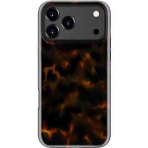 LUMARKE for iPhone 17 Pro Max Case Cute - Wireless Charging Compatible - Dual-Layer Soft Silicone + Hard Shell - Trendy Floral Design - Glossy Phone Cover for Women - Tortoise Shell