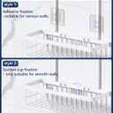 YASONIC Shower Caddy Hanging, Never Rust Shower Organizer Hanging, Aluminum Shower Racks for Inside Shower with Hooks for Razor, Bathroom Organizers and Storage with Soap Holder, White