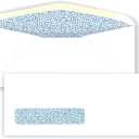 #10 Window Envelope - Blue Inside Tint - 24# White (4 1/8 x 9 1/2) - Window Envelope Series (5 Box of 500) (2500 Total)