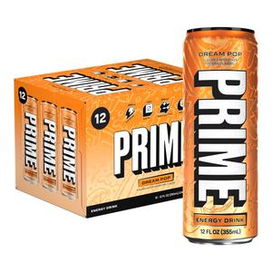 PRIME Energy DREAM POP | Zero Sugar Energy Drink | Preworkout Energy | 200mg Caffeine with 355mg of Electrolytes and Coconut Water for Hydration| Vegan | Gluten Free |12 Fluid Ounce | 12 Pack
