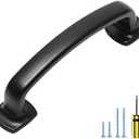 Ravinte Arch Cabinet Pulls Solid 10 Pack 3 Inch Matte Black Kitchen Cabinet Handles Flat Square Foot Curved Drawer Pulls Hardware for Kitchen Cabinet