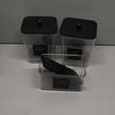 Moforoco 3 Pack Laundry Pods Container, Clear Laundry Room Organization Containers,Large Detergent Powder Storage, Black Wooden Lids & Labels, Acrylic Pods Holder