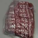 Dremisland Christmas Tree Skirt Luxury Cable Knitted Thick Rustic Xmas Tree Decoration Red Tree Skirt with Snowflake Xmas Tree Farmhouse Christmas Decor Holiday Home Party Decor (36inch/90cm, Red)