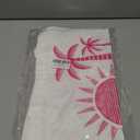 Retro Beach Coastal Summer Day Sunshine Canvas Tote Bag, Reusable Grocery Bags for Shopping, Office Work, Daily Commute Cotton Beach Totes for Women, Christmas Birthday Vacation Friendship Girls Trip