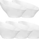 12pack White Plastic Bowl Disposable,20oz Plastic Party Bowls,Snack Party Bowls for Chip, Candy, Salad, Snacks, Fruit