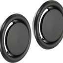 PATIKIL 8 Inch Round Ceiling Diffuser, 2pcs Metal Adjustable Wall Air Vent Diffuser Vent Duct Cover Exhaust Supply for Kitchen Bathroom Garage, Black