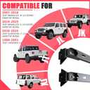 for JK JL JT XJ 200 LBS Roof Racks Cross Bars Compatible with 2007-2026 Jeep Wrangler JK JKU JL JLU Gladiator JT & 1984-2001 Jeep Cherokee XJ Hardtop, Roof Rail Crossbars Cargo Carrier (2 PCS)